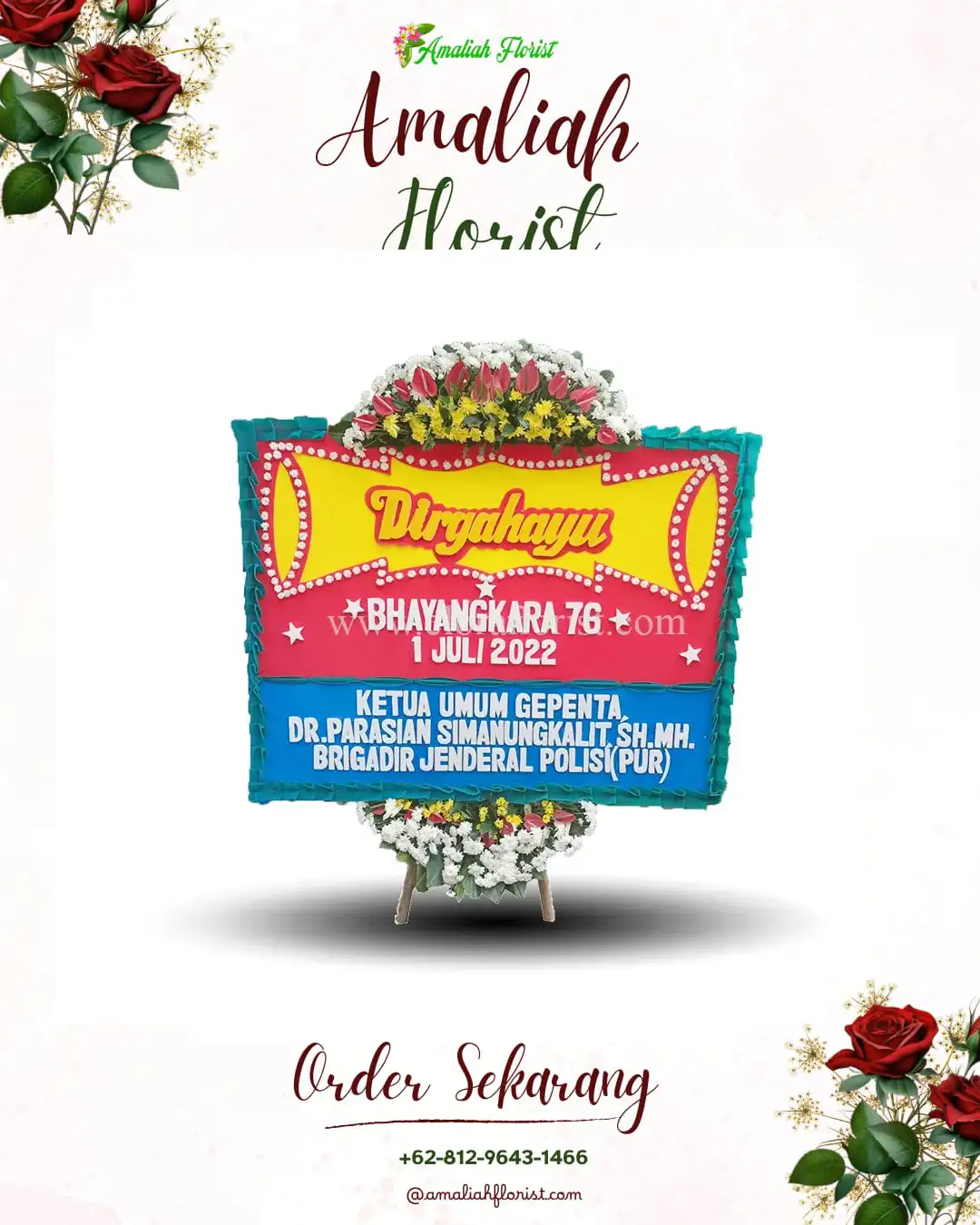 Papan Bunga HUT Ulang Tahun Keper